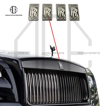 новый высококачественный логотип стойки для барбекю черный логотип BB подходит для Rolls Royce Wraith Ghost Cullinan Phantom Dawn из обсидианового сплава
