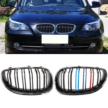 Передняя решетка для почек Черный глянец M Color Подходит для BMW 5 серии E60 E61 2003-2010 M5 520i 523i 525i 528i 530i 535i 540i 520d 530dd