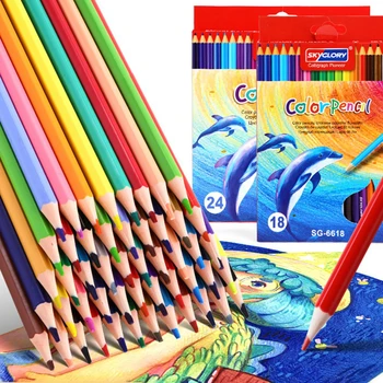 Цветной набор нетоксичных профессиональных карандашей для рисования для взрослых студентов, инструмент для рисования эскизов, канцелярские школьные принадлежности