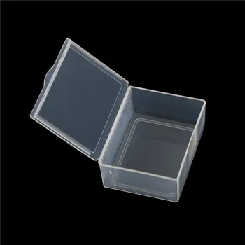 1 шт. Пластиковая Прозрачная коробка с крышкой для хранения Коллекционных монет Оптом, контейнер для ювелирных изделий для дома и офиса
