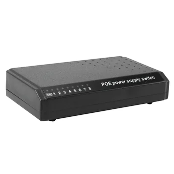 8 Портов 6 + 2 Инжектора POE-Коммутатора Питание по RJ45 Ethernet Без Адаптера Питания Семейная Сетевая Система 10/100 М для Камер