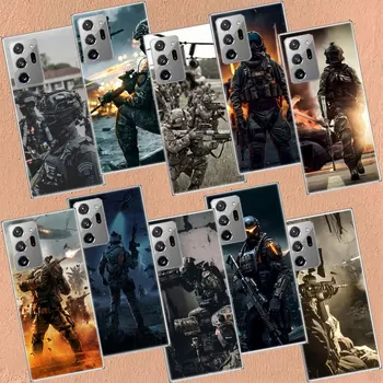 Чехол для телефона Power Army Soldier Для Samsung Galaxy A04 A04S A14 A24 A34 A54 M11 M12 M21 M30S M31 M31S M51 M52 M60S M80S F12 F52 F6