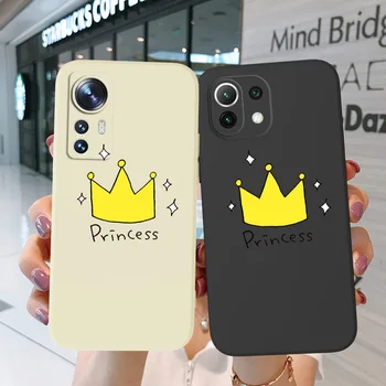 Чехол Для Xiaomi 13 lite redmi 12C 11A A1 A2 PLUS Чехол Для Телефона Мягкий Силиконовый princess crown
