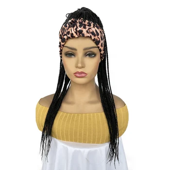Парики-повязки BCHR для чернокожих женщин, синтетические плетеные парики, закрученные крючком волосы, парик из косичек, длинная прямая повязка на голову, парик