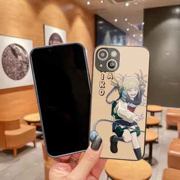 Симпатичный чехол для телефона Himiko Toga для iPhone 14 13 12 11 Pro Max X XR XS 8 7 Plus, Цветная крышка для телефона из жидкого стекла