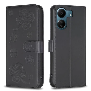 Прочные Кожаные Чехлы Для Телефонов Xiaomi Poco C65 Case Противоударный Бумажник Держатель Для Карт Полный Защитный Чехол Для Xiaomi 13C Funda
