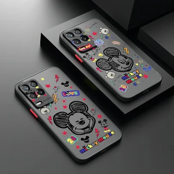 Милый Чехол Disney Mickey Mouse для OPPO Realme 11 20 9 9i 8i 8 7i 6S 6i 6 5i 5 Pro Plus Global TPU Матовый Полупрозрачный Чехол Для Телефона