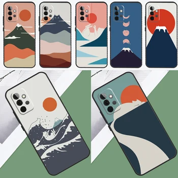 Абстрактный Пейзаж с Кошачьей горой Фудзи в Японии Для Samsung Galaxy A34 A54 A14 A71 A51 A13 A23 A33 A53 A73 A12 A22 A52 A32 Чехол для телефона