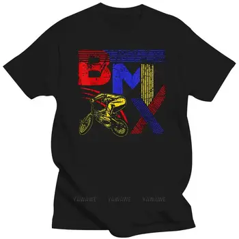 Мужская брендовая модная футболка, Летние футболки, Рубашка BMX, Винтажная Ретро BMX Bike Rider, унисекс, мужская повседневная футболка с коротким рукавом