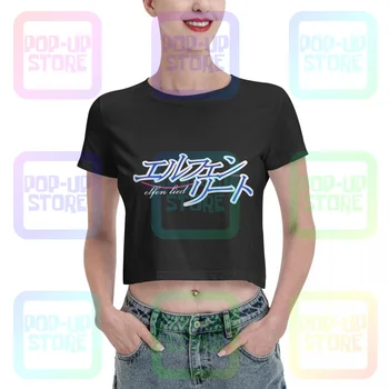 Женский укороченный топ с логотипом аниме Elfen Lied, футболка, Новый тренд, Харадзюку, бестселлер, женская рубашка