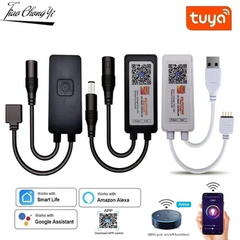 Tuya WiFi RGB LED Strip Light Controller DC5-24V Беспроводной Wifi Smart Life App Голосовое управление для одноцветной ленты RGB-лампы