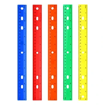 5 штук цветной линейки Прямая пластиковая линейка для детских школьных канцелярских принадлежностей