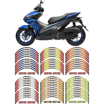 Наклейки для аксессуаров для мотоциклов, наклейки на ступицы колес, наклейки на обод, Светоотражающая наклейка, лента в полоску, набор для YAMAHA NVX155, NVX 155, AEROX, AEROX155