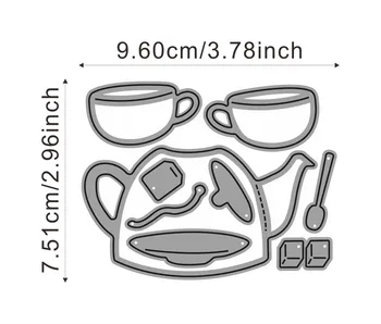 Штампы для резки металла Addycraft Набор штампов для чайника Альбом для вырезок из бумаги форма для ножей для рукоделия трафареты для штамповок