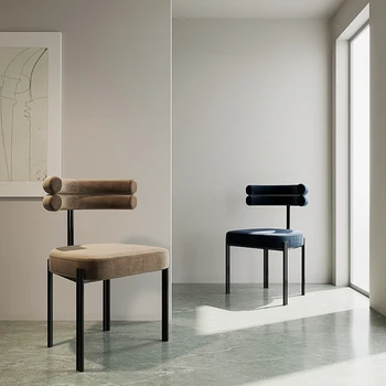 Современные простые обеденные стулья со спинкой для туалетного столика Роскошный дизайн обеденных стульев Оригинальность Итальянских Muebles Мебель для салона Hogar QF50DC