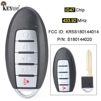 KEYECU 433,92 МГц ID47 Чип FCC ID: KR5S180144014, S180144020 Умный Дистанционный Брелок с 5 Кнопками для Nissan Maxima Altima 2013-2015