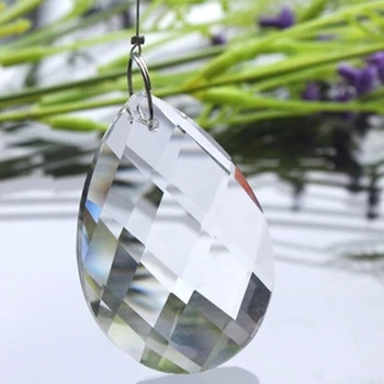 1 шт. прозрачная люстра из прозрачного стекла, призмы для ламп, подвесные подвески-капли 38 мм