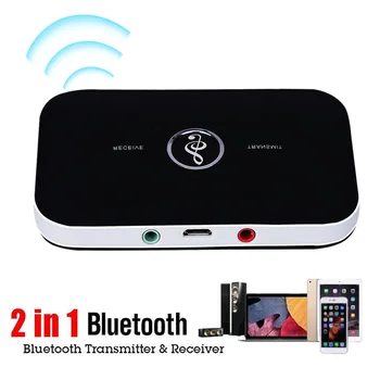 B6 Bluetooth-совместимый передатчик-приемник, беспроводной аудиоадаптер для ПК, телевизора, наушников, автомобиля с 3,5 мм музыкальным приемником AUX