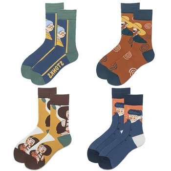 Художественные носки всемирно известная картина носки tide абстрактное лицо забавные модные уличные носки для мужчин и женщин дизайнерские носки