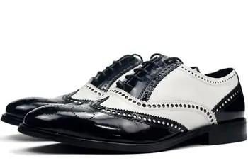 Резная мужская обувь ручной работы, оксфорды высшего качества, Модельная мужская обувь, мужские туфли-броги из натуральной кожи для мужчин