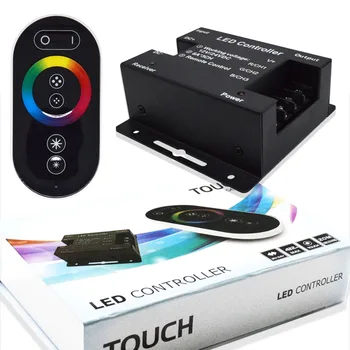 Высокомощный Контроллер RF Full Touch Remote 12V 24V 18A Dimmer Для RGB CCT Одноцветной Светодиодной Ленты/Аксессуаров Неонового Света