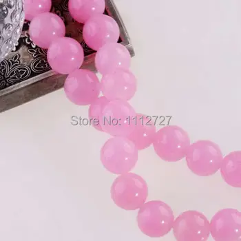 Натуральный камень 8 мм Розовый Халцедон Драгоценные Камни Круглые Свободные Бусины ювелирные изделия 15 