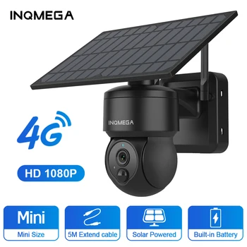Наружная солнечная камера INQMEGA, беспроводная безопасность 4G SIM / WIFI, Съемная Солнечная камера видеонаблюдения с подсветкой