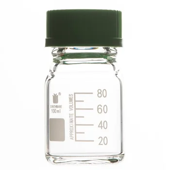Бутылка для реагента SYNTHWARE с резьбовым горлышком GL45mm, включая полиэтиленовое уплотнительное кольцо, полиэтиленовую прокладку, полиэтиленовую внутреннюю крышку с пряжкой, боросиликат