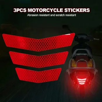 3 шт. мотоциклетные наклейки, светоотражающие предупреждения, трапециевидная стрелка, заднее крыло, гоночный бампер, наклейка на автомобиль, грузовик, велосипед