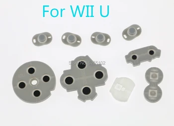 50 комплектов запасных частей Силиконовые резиновые накладки для геймпада Wiiu wii u, проводящая резиновая накладка, кнопка из смолы ABXY