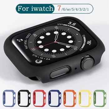 41 мм 45 мм Чехол для Apple Watch 7 case Жесткий Бампер для ПК Матовый Защитный чехол для iWatch Series 7 watchcase PC Bumper Accessorie