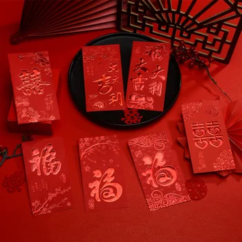 Большие красные конверты на Новый год, свадебные подарки для творческих личностей и красные конверты на конец года