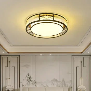 Светодиодный потолочный светильник в китайском стиле, Декоративное освещение для гостиной, спальни, Креативная лампа для кабинета, Светодиодные светильники для кухонного прохода, Роскошные люстры