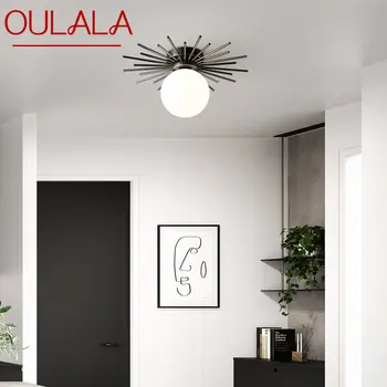 Современный латунный потолочный светильник OULALA Nordic Simple Креативные медные светильники Home для декора лестниц и проходов
