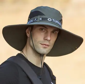 Дышащая мужская летняя шляпа рыбака С буквами, шляпа с большими полями, уличная шляпа-ведро для скалолазания, солнцезащитная шляпа