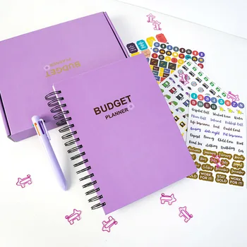 Фиолетовые книги для планирования бюджета, блокнот для планирования финансовых операций, блокнот для постановки целей производительности
