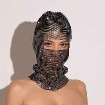 Сексуальная сетчатая маска с открытыми глазами, прозрачная на фестивалях, косплей, Таинственная маска, блестящие головные уборы для танцев меньшинств для рейв-вечеринок в ночном клубе