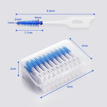 Силиконовые щетки 160 единиц Зубочистки Щетка между зубами Силиконовые Зубочистки С нитью Инструменты для чистки полости рта