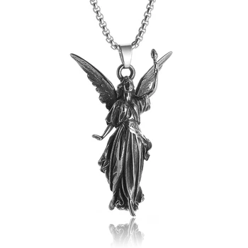 Модное ожерелье с подвеской в виде крыла Ангела со Статуей Свободы для мужчин и женщин, модные украшения на удачу, подарочные аксессуары