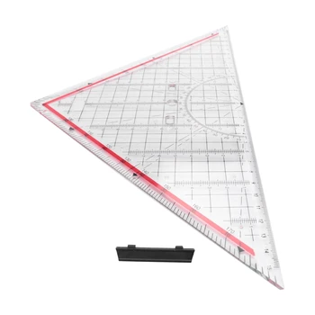 Линейка для рисования треугольников Многофункциональная линейка для рисования с ручкой, транспортир, измерительная линейка, канцелярские принадлежности