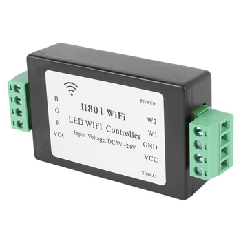 5X H801 RGBW Светодиодный WIFI Контроллер Светодиодный RGB Контроллер DC5-24V Вход Для 5050 2835 3528 SMD Светодиодная Лента Лента