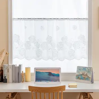 Современный стиль, прозрачная занавеска с цветочным рисунком, блокирующие тепло и свет Оконные шторы, украшение дома для гостиной Спальни