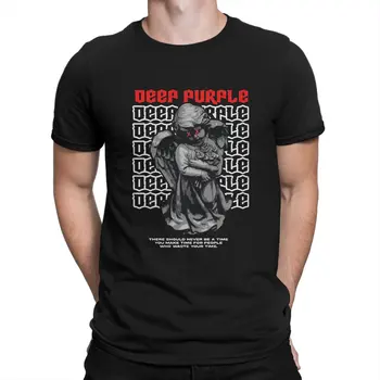 Мужские футболки Британской хэви-метал группы Deep Purple, хипстерская футболка с коротким рукавом, футболка с круглым вырезом, хлопковые оригинальные топы
