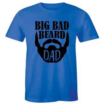 Папа с большой плохой бородой - рубашка на День отцов, мужская футболка с усами, подарочная футболка