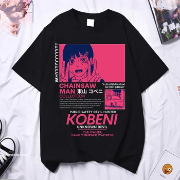 Camiseta de motosierra para Hombre y mujer, Camisa de algodón a la moda, Tops de Hip-Hop para niños, Camiseta de Anime para niño