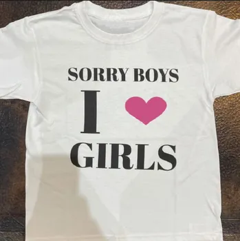Летняя Новая футболка в винтажном стиле с надписью SORRY BOYS I LOVE, повседневная уличная футболка с принтом для девочек, одежда Y2k, готический топ в стиле Эмо, футболка