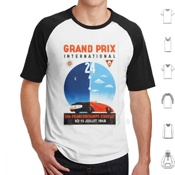 Grand Prix International Spa Francorchamps - Stavelot 10-11 Juillet 1948 Футболка С Принтом Для Мужчин Хлопковая Новая Крутая Футболка Grand