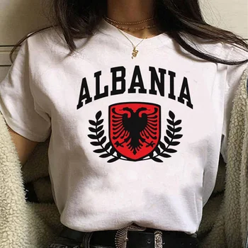 Албания футболки женские harajuku забавная футболка для девочек аниме 2000-х одежда