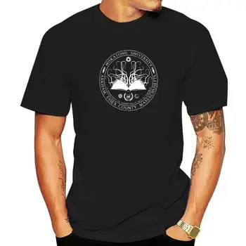 Мужские футболки с Надписью Мискатоникского Университета Cthulhu Lovecraft Humor Tees, Футболка С круглым вырезом И Коротким рукавом, 100% Хлопок, Топы Больших Размеров