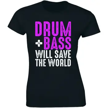 Драм-н-бас спасет мир - Женская футболка Music Festival Club, подарочная футболка